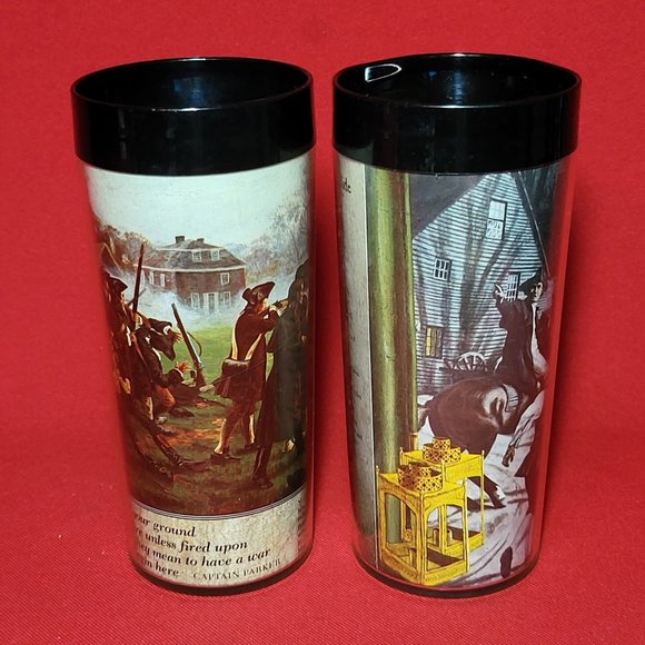 Thermo Serv Cups Historical Revolutionary Wars USA Insulated Tumblers Set of 2 - Picture 11 of 11